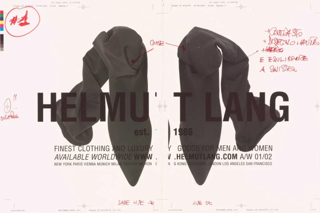HELMUT LANG
SÉANCE DE TRAVAIL 1986–2005
