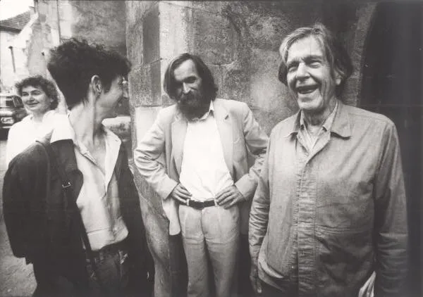 Milan Adamčiak a John Cage v Bratislave, 1992
