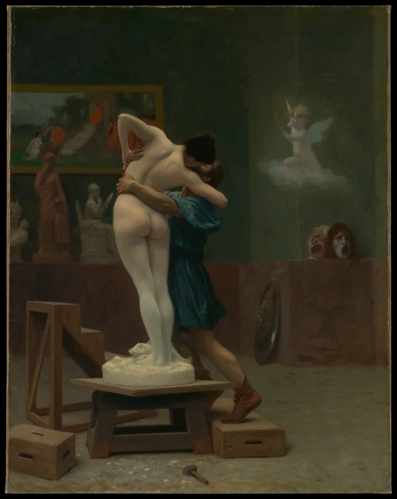 Obraz Pygmalion and Galatea (cca 1890) od Jeana-Léona Gérôma v zbierkach Metropolitan Museum of Art v New Yorku.