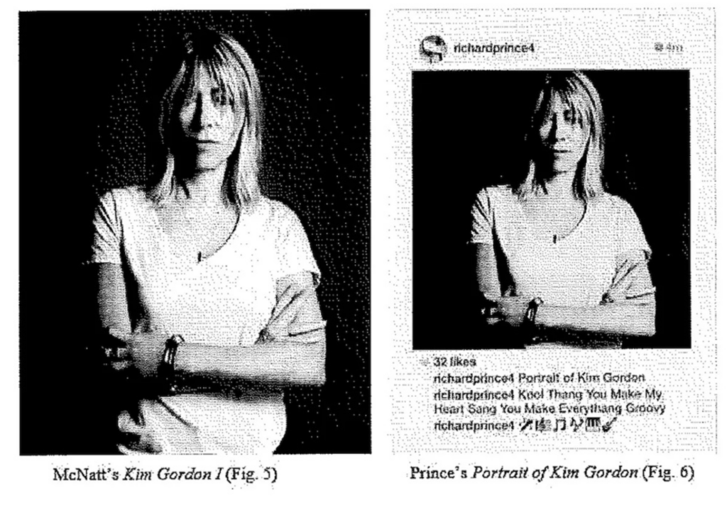 Almine Rech Venice Biennale 2026 — Richard Prince, New Portraits 2014, apropriovanie fotografie Kim Gordon od Erica McNatta, súdny spor o autorské práva.