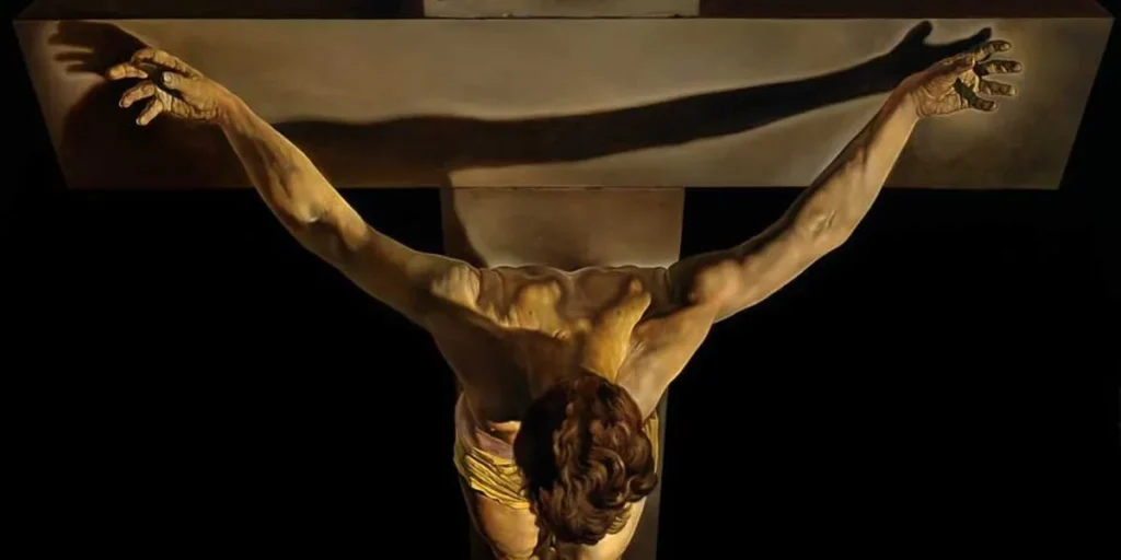 Salvador Dalí, Kristus sv. Jána z Kríža, 1951, olej na plátne, Kelvingrove Art Gallery and Museum, Glasgow