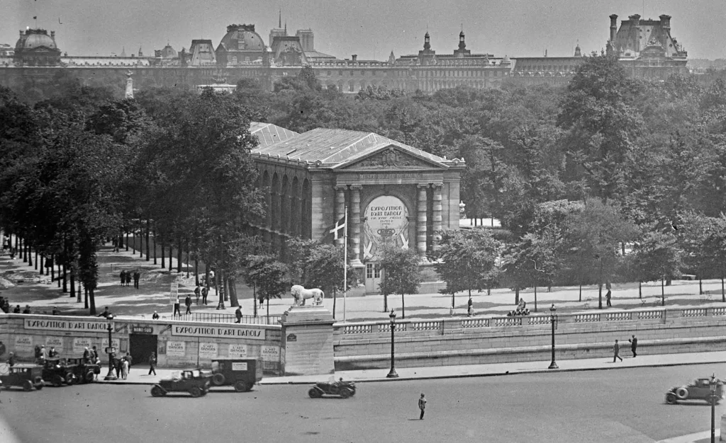 Jeu de Paume Paríž historická fotografia Tuileries Place de la Concorde 1930