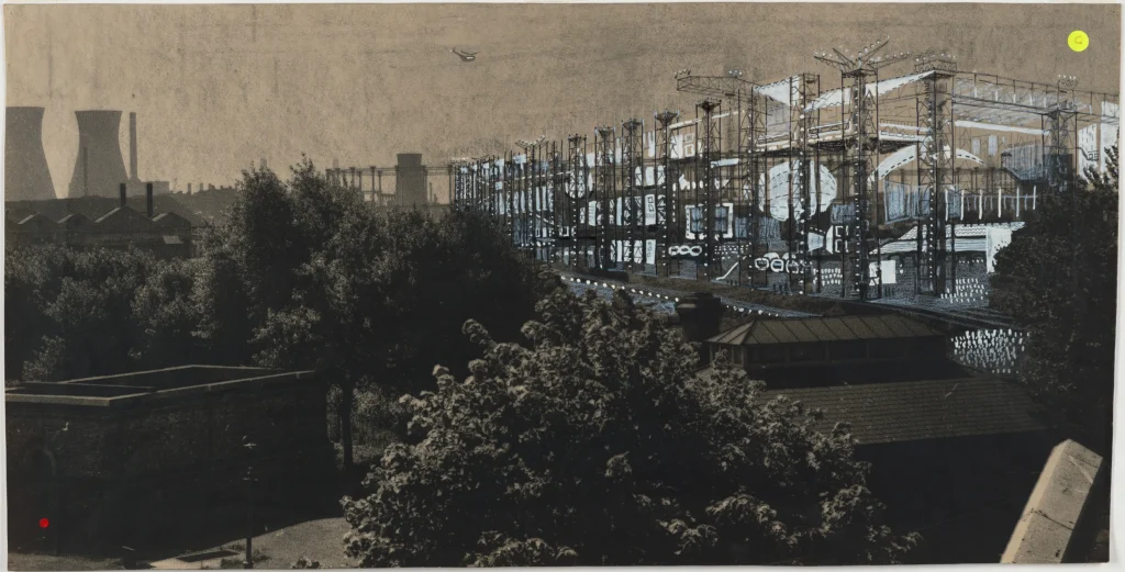 Cedric Price Fun Palace Joan Littlewood Stratford East London 1959 1961 vizualizácia MoMA