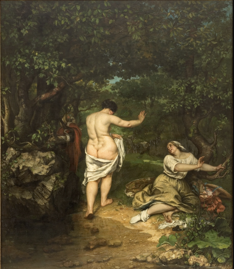 Gustave Courbet Kúpajúce sa 1853 olej na plátne Musée Fabre Montpellier
