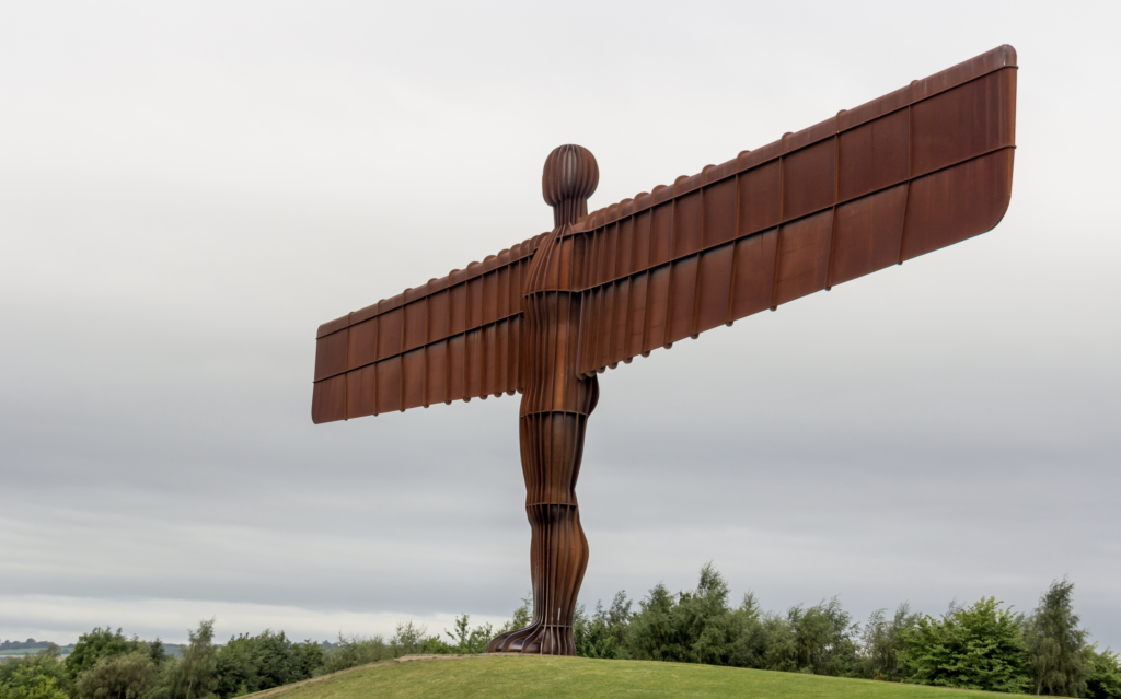 Antony Gormley, Angel of the North, oceľová socha, Gateshead

