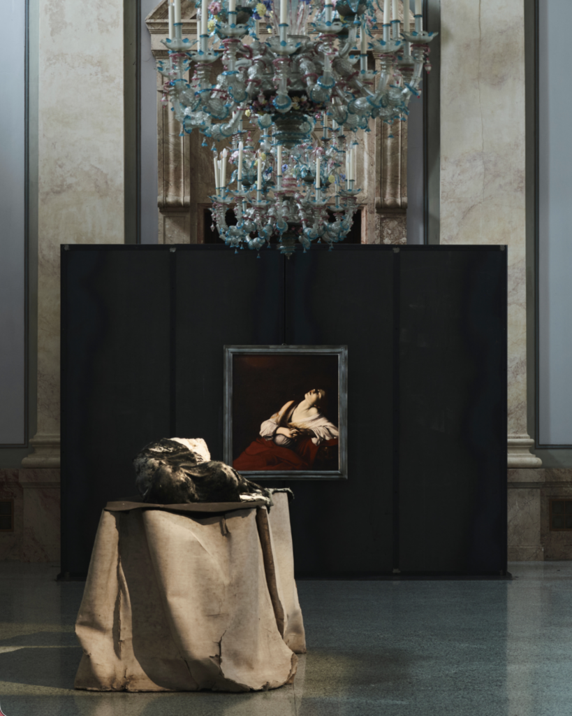 Caravaggio's Mary Magdalene meets a new work by Berlinde De Bruyckere in Berlin, in the painting's first German showing.