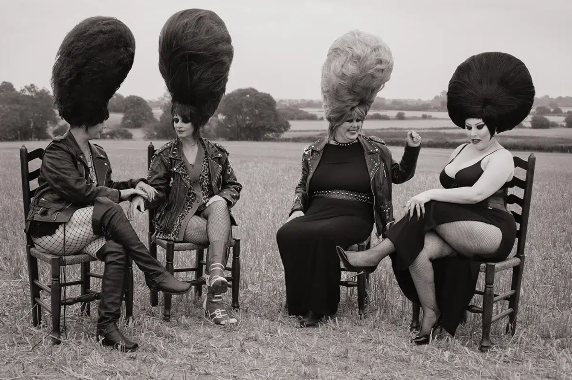Rebel Dykes: Aphra and Jo Barwick, Siobhan Fahey and Emily Witham, East Sussex, 2024. © Tim Walker.