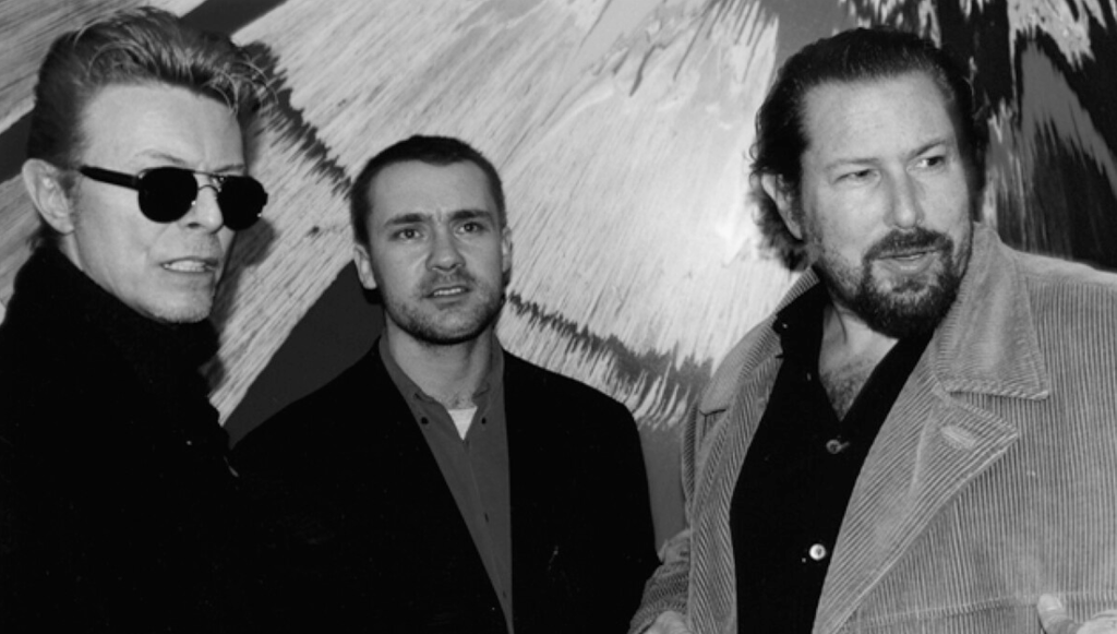 Roxanne Lowit, David Bowie, Damien Hirst and Julian Schnabel, New York, 1996